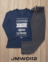 Jmw0112 - pijama mujer pants SI EN VERDAD ME AMAS DÉJAME DORMIR