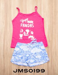 Jms0199 - pijama mujer short YOGA PARA PANDAS