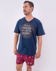 Jhs0085 - pijama hombre short ASÍ ES COMO LUCE UN CHICO GUAPO