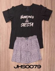 Jhs0079 - pijama hombre short VÁMONOS DE SIESTA