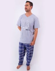 Jhe0182 - pijama hombre invierno ABRAZARTE ES LA MEJOR PARTE DEL DÍA