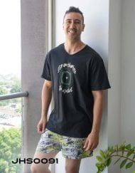Jhs0091 - pijama hombre short SOY UN HOMBRE DE OBJETIVOS