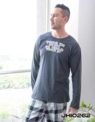 JHI0262 - pijama hombre invierno TODO EN EXCESO ES MALO MENOS YO