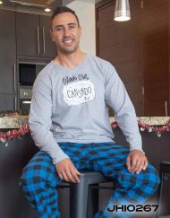 JHI0267 - pijama hombre invierno ESTADO CIVIL CANSADO