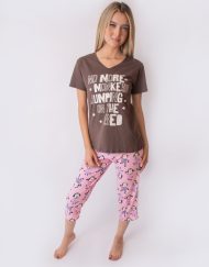 Jmc0152 - pijama mujer capri NO MORE MONKEYS JUMPING ON THE BED