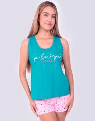 Jms0288 - pijama mujer short PA LA DEPRE TACOS
