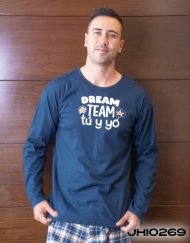 JHI0269 - pijama hombre invierno DREAM TEAM TÚ Y YO