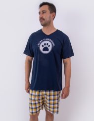 Jhb0167 - pijama hombre bermuda STAY PAWSITIVE
