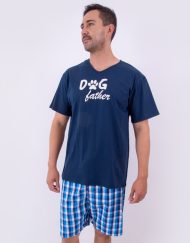 Jhb0170 - pijama hombre bermuda DOG FATHER