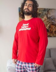 JHI0292 - pijama hombre invierno DAME BESO Y APAPACHO!