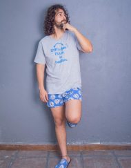 JHS0097 - pijama hombre short GYM O GIN ESA ES LA CUESTIÓN