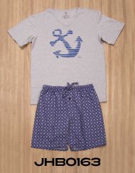 JHB0163 - pijama hombre bermuda ANCLA CAPITÁN