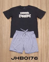 Jhb0176 - pijama hombre bermuda CORONEL RONQUIDOS