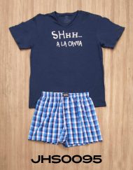 JHS0095 - pijama hombre short SHHH … A LA CAMA