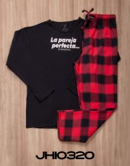 JHI0320 - pijama hombre invierno LA PAREJA PERFECTA DURMIENDO
