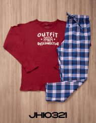 JHI0321 - pijama hombre invierno OUTFIT PARA DESCONECTAR