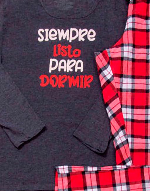 JHI0322 - pijama hombre invierno SIEMPRE LISTO PARA DORMIR - Imagen 2
