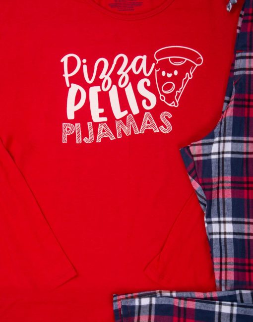 JHI0325 - pijama hombre invierno PIZZA PELIS PIJAMAS - Imagen 2