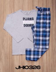 JHI0326 - pijama hombre invierno PIJAMA BESOS Y A DORMIR