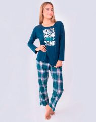 JMI0327 - pijama mujer invierno MENOS DRAMA MAS CAMA