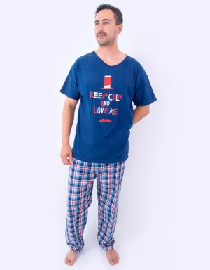 Jhe0098 - pijama hombre invierno KEEP CALM AND LOVE ME