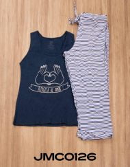 Jmc0126 - pijama mujer capri ALÉRGICA AL AMOR
