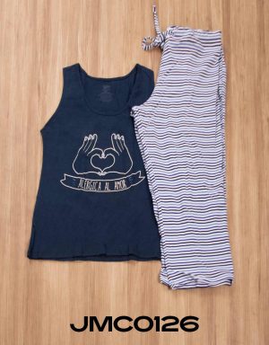 Jmc0126 - pijama mujer capri ALÉRGICA AL AMOR
