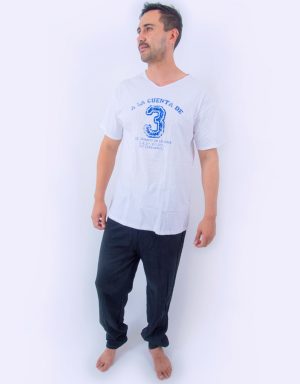 Jhp0108 - pijama hombre pants A LA CUENTA DE 3 ME LEVANTO DE LA CAMA
