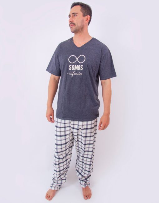 Jhe0133 - pijama hombre invierno SOMOS INFINITOS