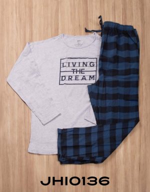Jhi0136 - pijama hombre invierno LIVING THE DREAM