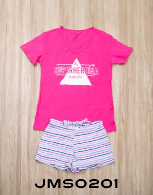 Jms0201 - pijama mujer short LA SUPERHEROÍNA DE MI CASA