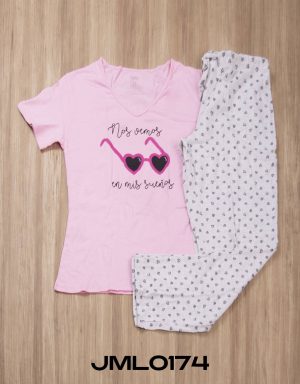 Jml0174 - pijama mujer pantalón NOS VEMOS EN MIS SUEÑOS