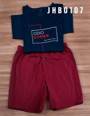 Jhb0107 - pijama bermuda ODIO DORMIR - DIJO NADIE NUNCA