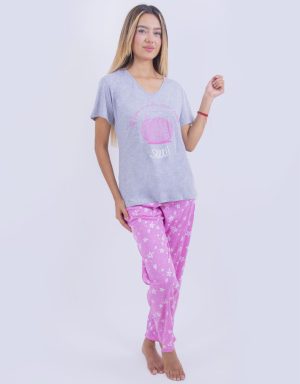 Jml0176 - pijama mujer pantalón AL BUEN DORMILÓN POCAS PALABRAS SHHH!!