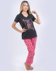 Jml0180 - pijama mujer pantalón REINA DE CORAZONES