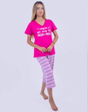 Jmc0171 - pijama mujer capri AQUÍ YO SOY LA MERA MERA