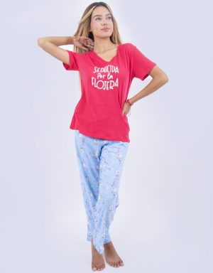 Jml0184 - pijama mujer pantalón SEDUCIDA POR LA FLOJERA