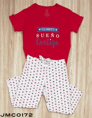 Jmc0172 - pijama mujer capri SOLAMENTE SUEÑO CONTIGO