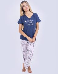 Jml0187 - pijama mujer pantalón MAKE A WISH