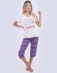Jmc0174 - pijama mujer capri AMOR INFINITO