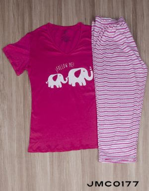Jmc0177 - pijama mujer capri FOLLOW ME