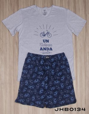 Jhb0134 - pijama bermuda UN CICLÓPATA ANDA SUELTO