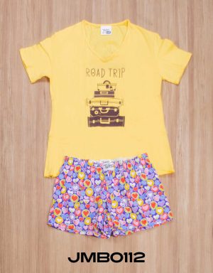 Jmb0112 - pijama mujer boxer ROAD TRIP