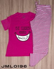 Jml0196 - pijama mujer pantalón SI LEES ESTO SONRÍE