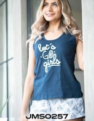 Jms0257 - pijama mujer short LET'S GO GIRLS