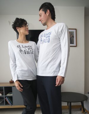 JPA0141 pijamas parejas EL LUNES SIN FALTA - ambos pants manga larga