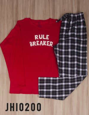 Jhi0200 - pijama hombre invierno RULE BREAKER