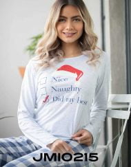 Jmi0215 - pijama mujer invierno NICE NAUGHTY DID MY BEST