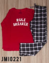 Jmi0221 - pijama mujer invierno RULE BREAKER
