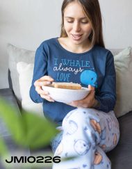 Jmi0226 - pijama mujer invierno polar I WHALE ALWAYS LOVE YOU